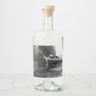 Altes U-Boot im Schnee Alkoholflaschenetikett