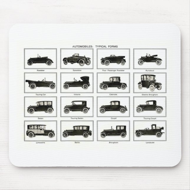 Altes und klassisches Auto (Retro-Auto): Oldtimer Mousepad (Vorne)