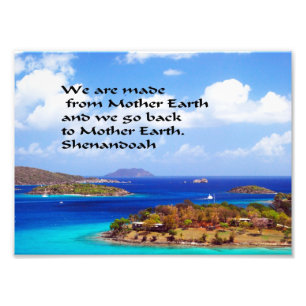 Altes Ureinwohnersprichwort Fotodruck