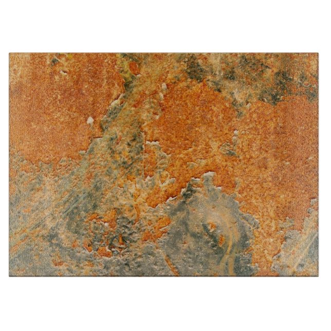 Altes verrostetes korrodiertes Eisen-Metall Schneidebrett (Vorderseite)