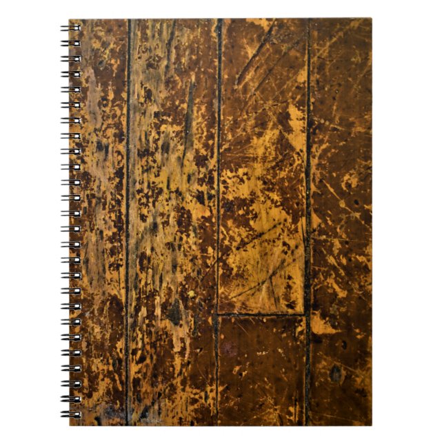 Altes verschlissenes Holzpaneel Notizblock (Vorderseite)