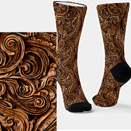 Altes Verziertes Holz geschnitzte Vintage Panels B Socken