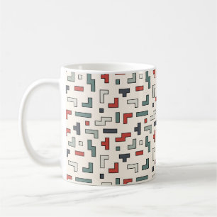 Altes Videospiel, nahtloses Muster, Hintergrund  Kaffeetasse