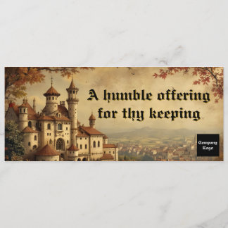 Altes Vintage-Mittelalter-Geschenk-Zertifikat Save The Date