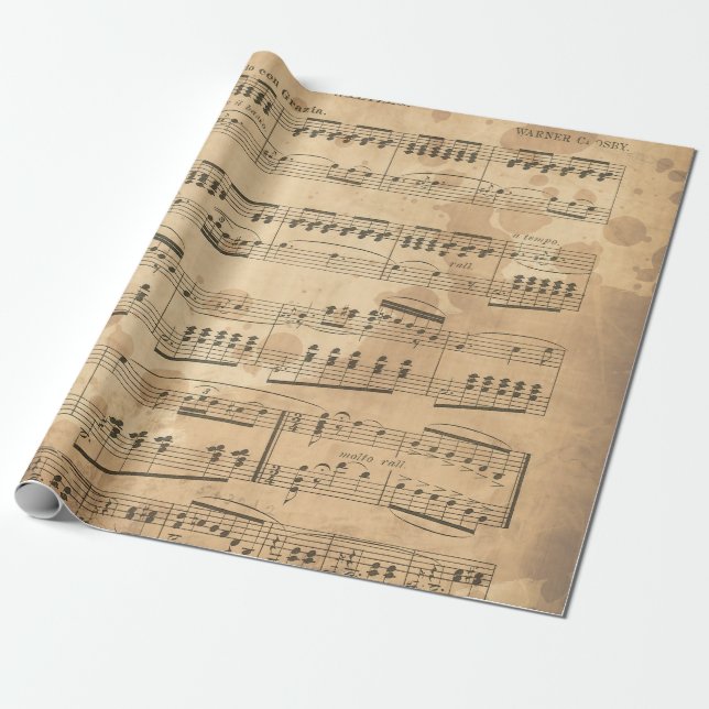 Altes Vintages Antiquariat-2 Geschenkpapier (Ungerollt)