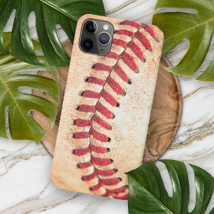 Altes Vintages Baseball-Ball-Rot-Stitching iPhone 11Pro Max Hülle