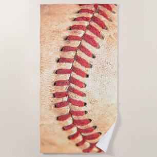 Altes Vintages Baseball-Ball-Rot-Stitching Strandtuch