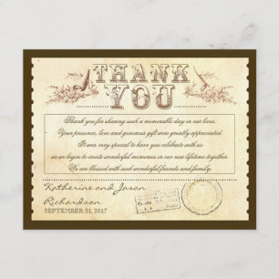 altes Vintages danken Ihnen Karten - Karten