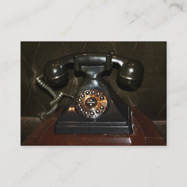 Altes Vintages Einwahltelefon Visitenkarte (Vorderseite)