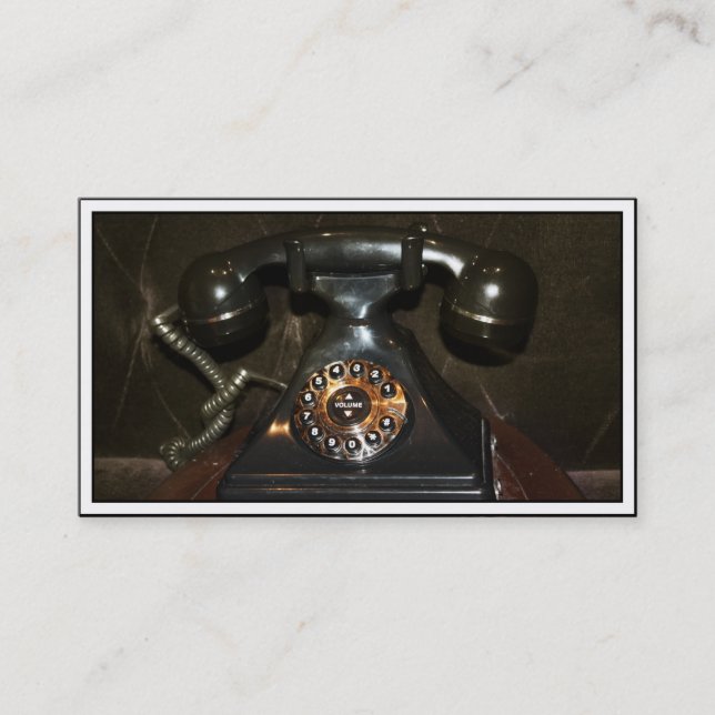 Altes Vintages Einwahltelefon Visitenkarte (Vorderseite)
