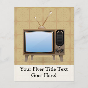 Altes, Vintages Fernsehen Flyer