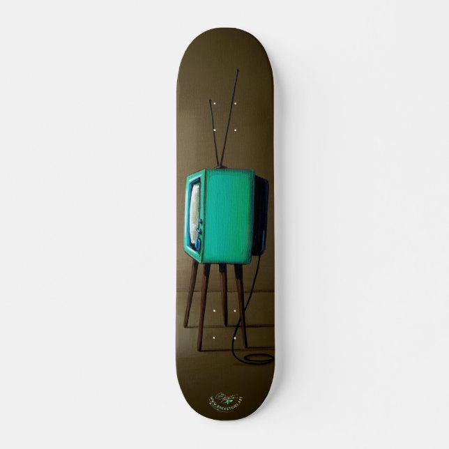Altes Vintages Fernsehen Skateboard (Vorne)