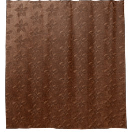 Altes Vintages Kupferleder Texturiert Blume Duschvorhang