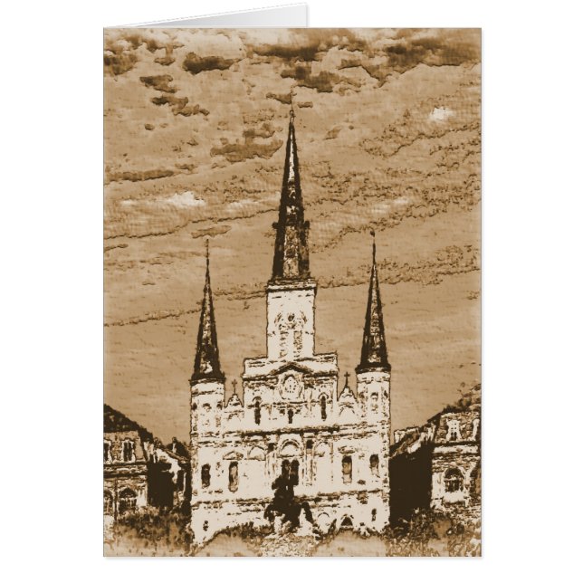 Altes Vintages St. Louis Kathedrale Französisches  (Vorne)