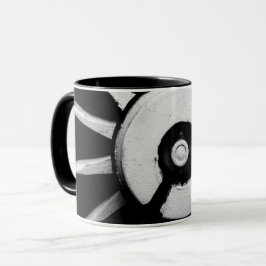 Altes Vintages Western Wagenrad Tasse