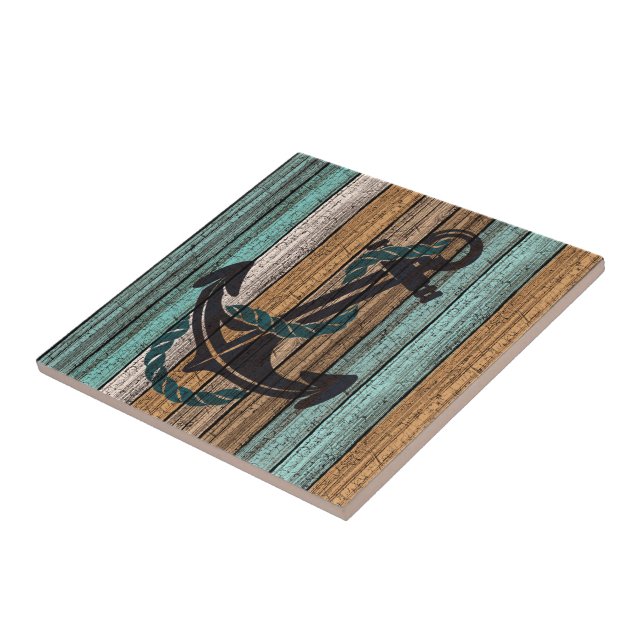 Altes Vintages Wettermuster aus Holz Fliese (Seite)