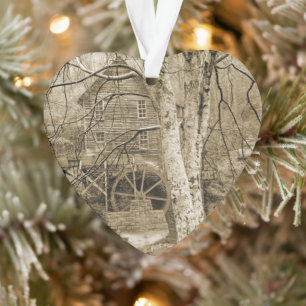 Altes Wasserrad Ornament