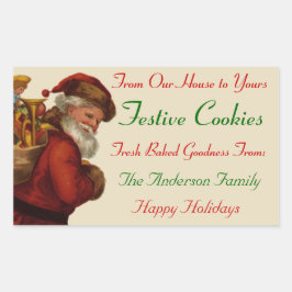 Altes Weihnachtsgeschenk Quadratischer Aufkleber