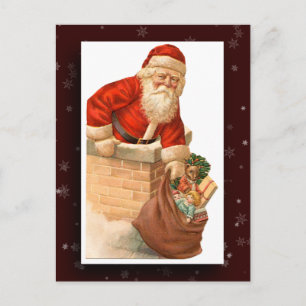 Altes Weihnachtsmann-Bild Postkarte