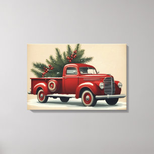 Altes Weihnachtsplakat Leinwanddruck