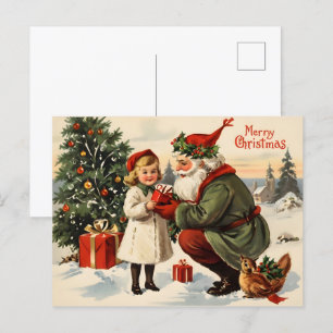 Altes Weihnachtsplakat Postkarte