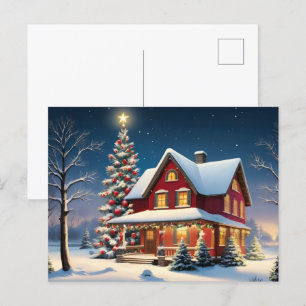 Altes Weihnachtsplakat Postkarte