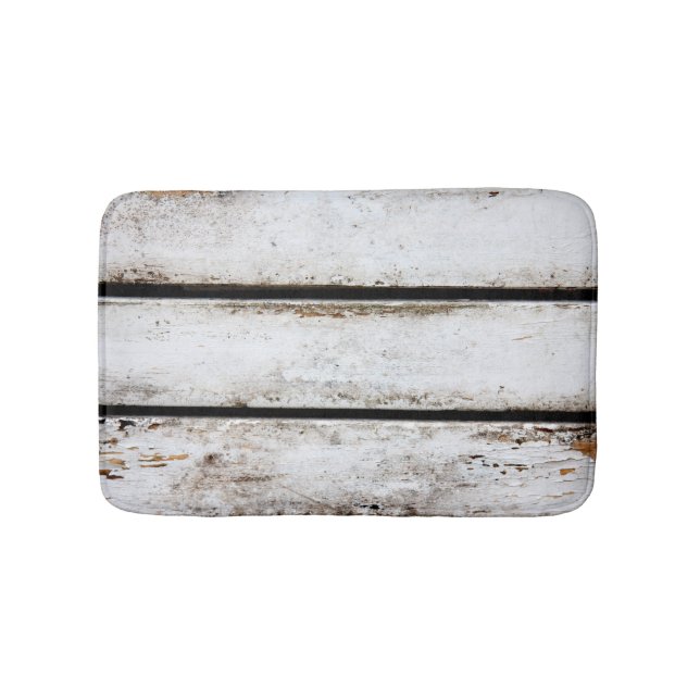 Altes weißes Holz Badematte (Vorderseite)