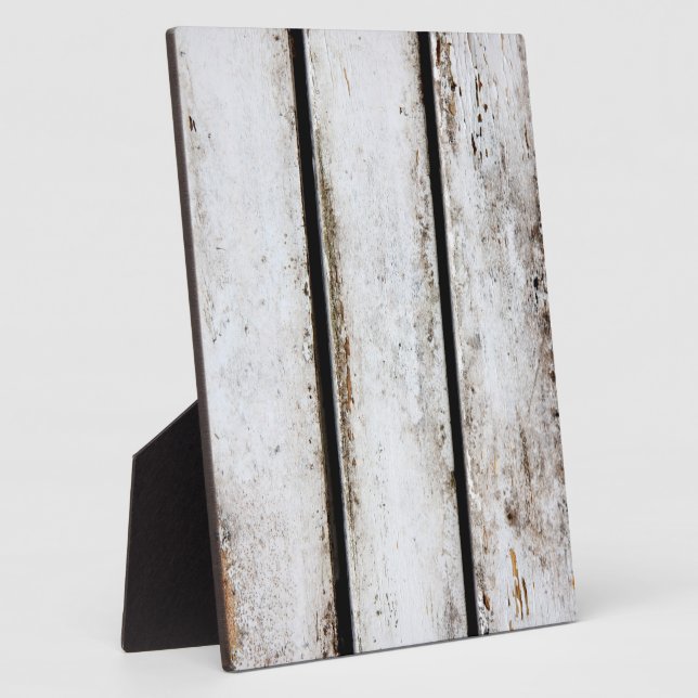 Altes weißes Holz Fotoplatte (Seite)