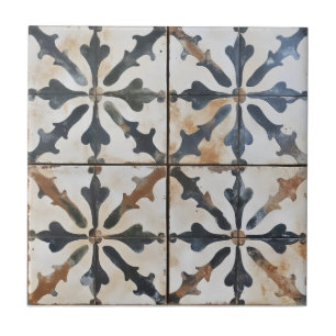 Altes weißes italienisches Fliesenmuster Fliese