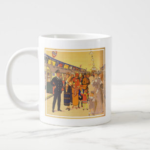 Altes Werbeplakat für die London Underground Jumbo-Tasse