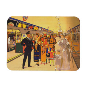 Altes Werbeplakat für die London Underground Magnet