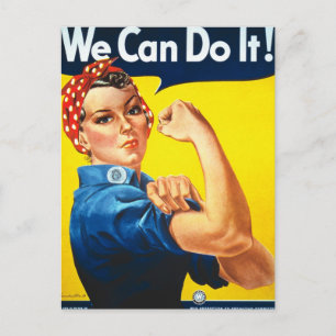 Altes Werbeplakat für Frauenrechte Postkarte