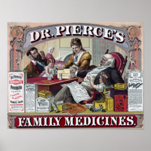 Altes Werbeplakat für Medizin Poster