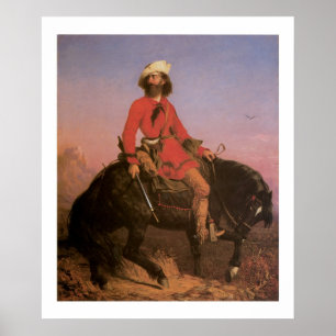 Altes Westindianisches Scout-Cowboy-Kunstposter Poster