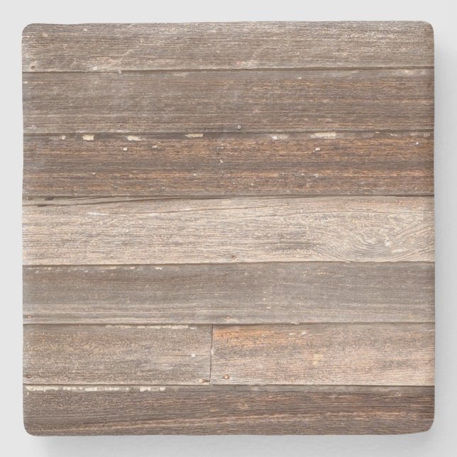 Altes Wetterholz Außenwand eines Bauernhauses Steinuntersetzer (Vorderseite)