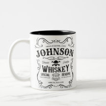 Altes Whiskey-Etikett Personalisierte Vintage Liqu