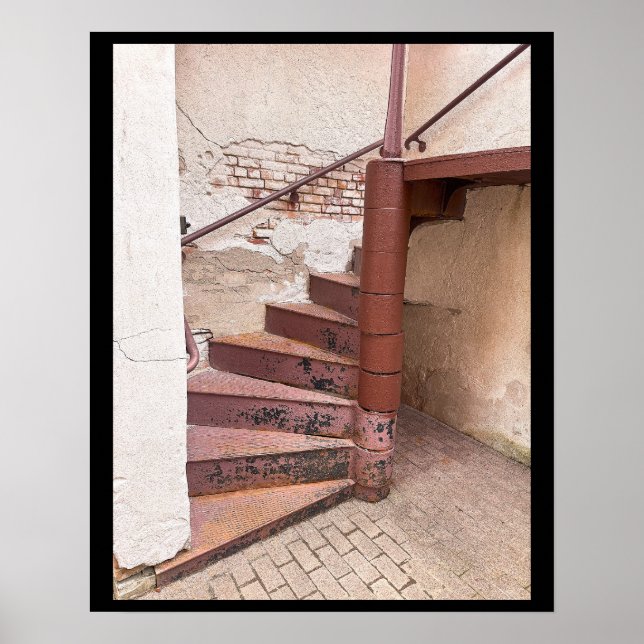 Altes Windtreppe Foto Poster (Vorne)