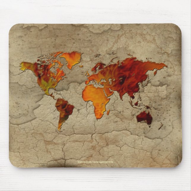 Altes World Map Designer-Geschenk Mousepad (Vorne)
