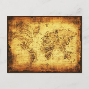 Altes World Map Designer-Geschenk Postkarte