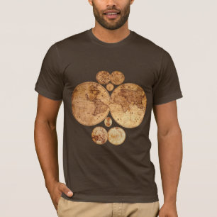 Altes World Map Designer-Geschenk T-Shirt