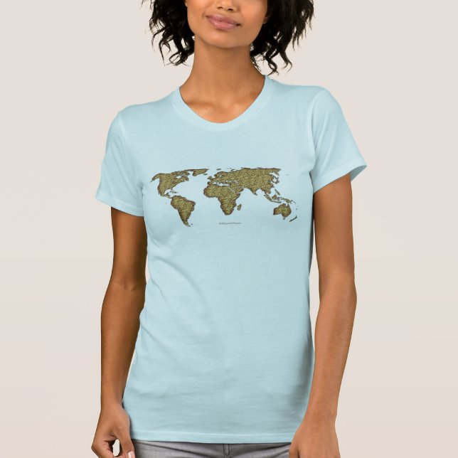 Altes World Map Designer-Geschenk T-Shirt (Vorderseite)