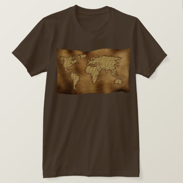 Altes World Map Designer-Geschenk T-Shirt (Design vorne)