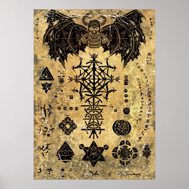 Altes Zauberbuch Poster (Vorne)