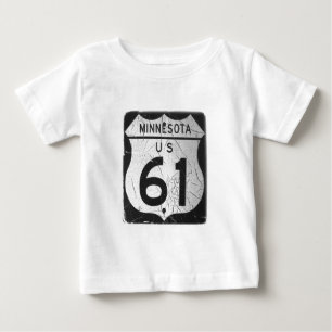Altes Zeichen der Landstraße 61 Baby T-shirt