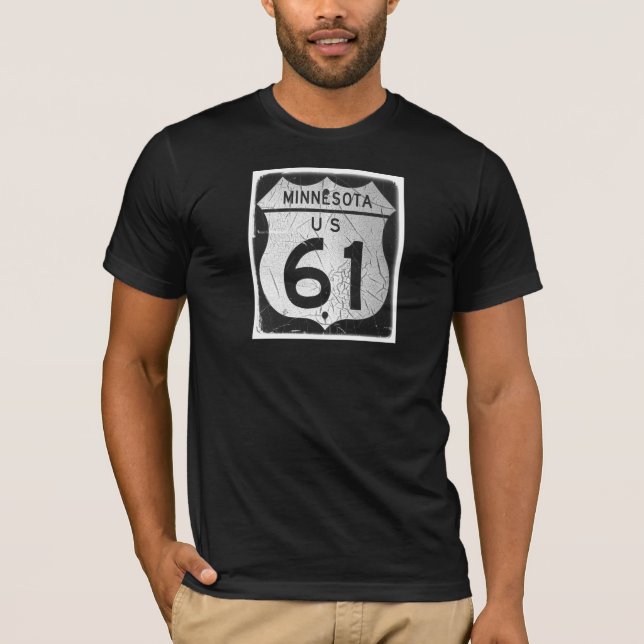 Altes Zeichen der Landstraße 61 T-Shirt (Vorderseite)