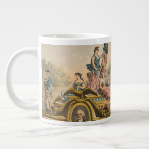 Altes Zirkusplakat mit Umzugswagen Jumbo-Tasse
