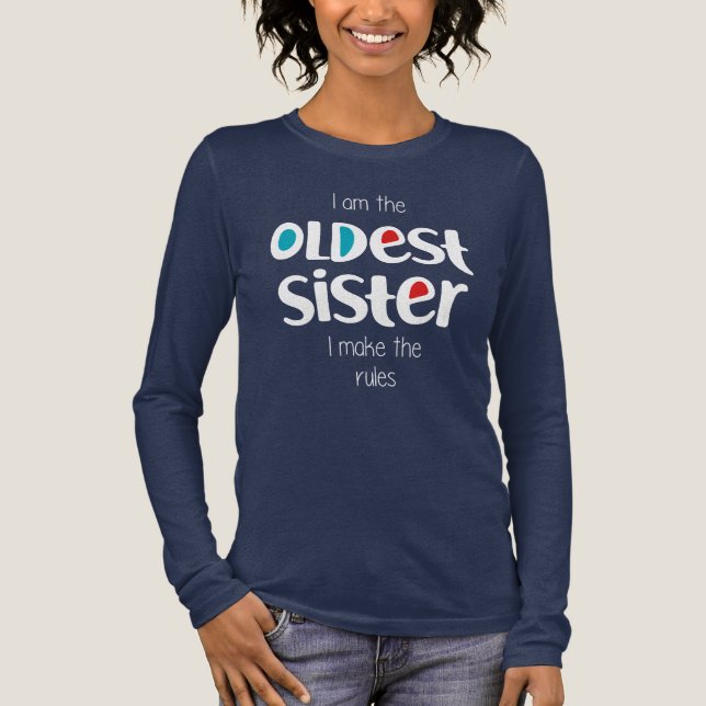 Älteste Schwester Tri-Blend Shirt (Vorderseite)