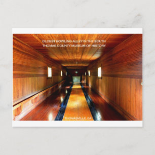 ÄLTESTER BOWLING ALLEIN IM SÜDEN, THOMASVILLE, GA POSTKARTE