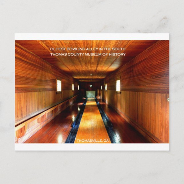 ÄLTESTER BOWLING ALLEIN IM SÜDEN, THOMASVILLE, GA POSTKARTE (Vorderseite)