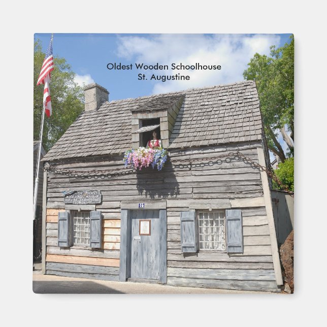 Ältestes Holzschulhaus St. Augustine Magnet (Vorne)